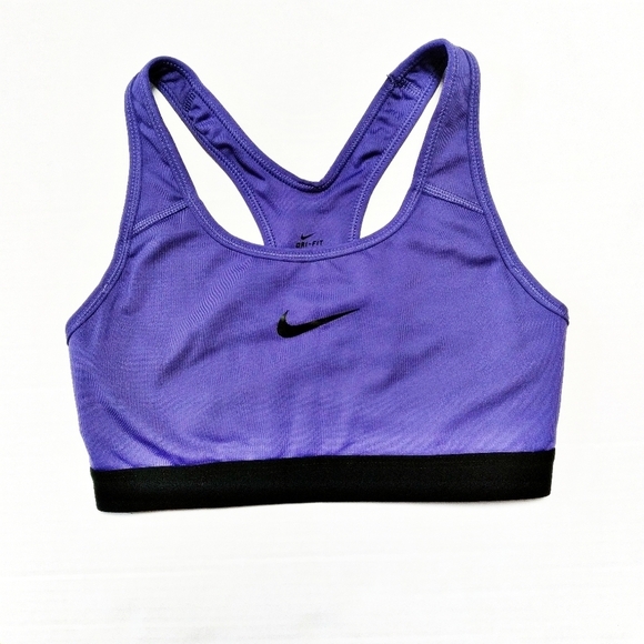 Nike Other - Nike Dri Fit Purple Swoosh Logo Sports Bra